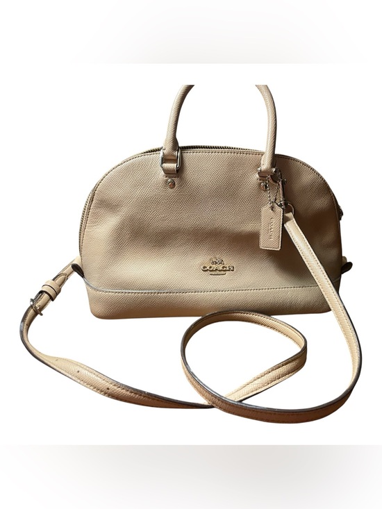 Coach Handbags - Coach Beige Sierra Satchel in crossgrain leather. Like new!